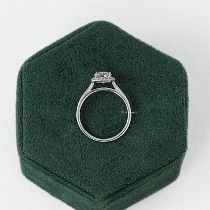 Radiant Lab Grown Halo Diamond Engagement Ring