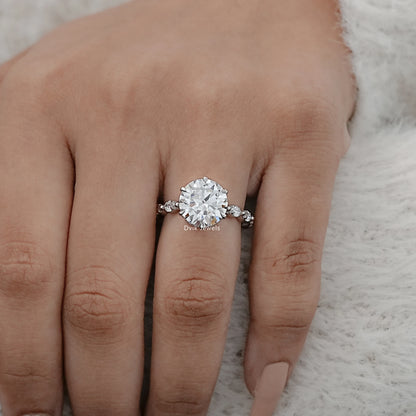 Hidden Halo Lab Diamond Engagement Ring