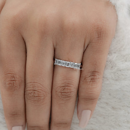 Emerald Cut Seven-Stone Lab Diamond Ring
