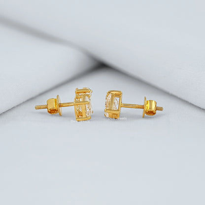 Pear and Round Lab Diamond Toi et Moi Stud Earrings Earrings