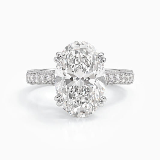 Elegant Oval Cut Diamond Engagement Ring