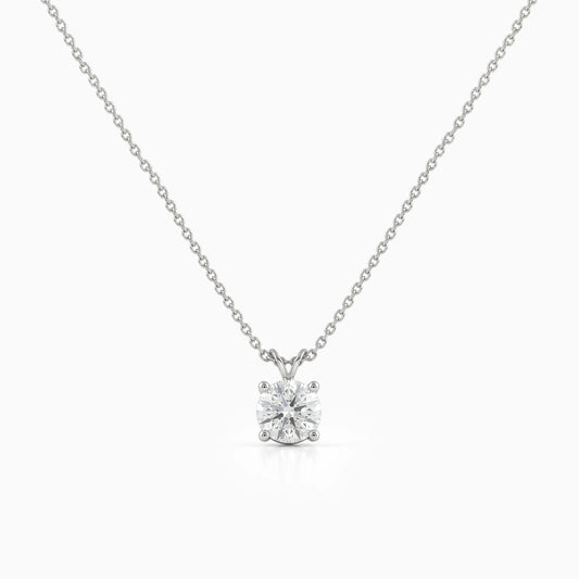 Round Lab Grown Diamond Solitaire Pendant Pendant