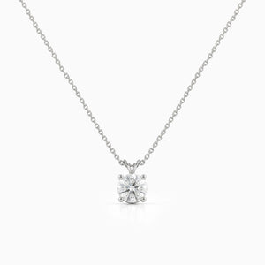 Round Lab Grown Diamond Solitaire Pendant