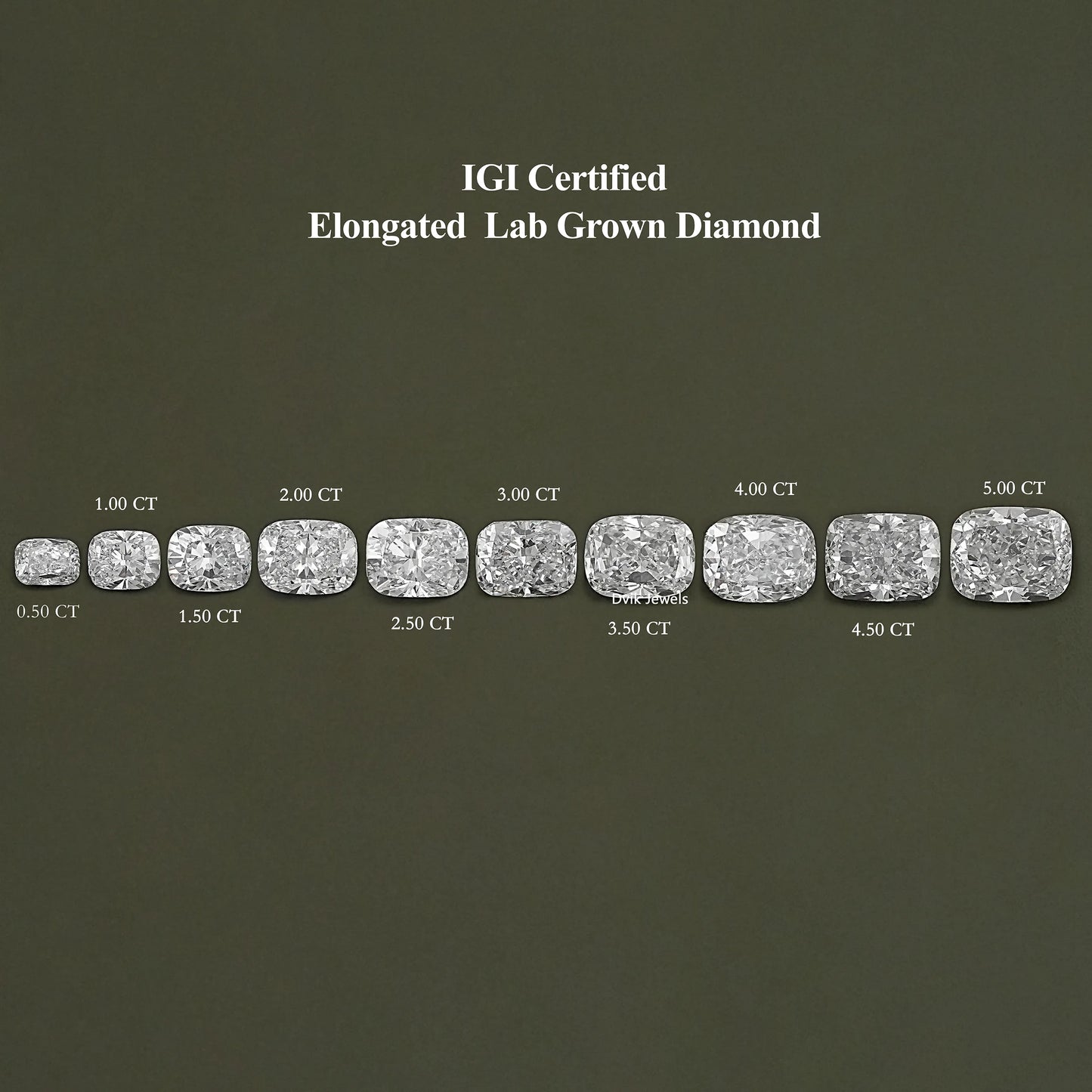 Elongated Cushion Cut Lab Grown Diamond