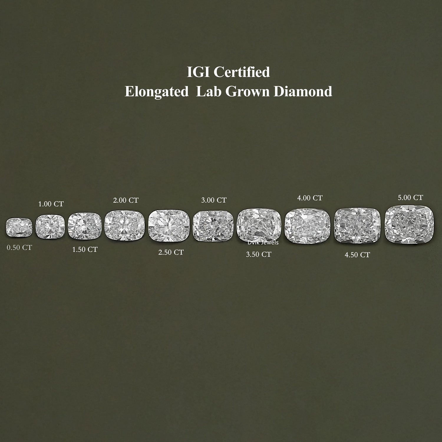 IGI Certified Elongated Cushion Cut Lab Grown Diamond Loose Diamond