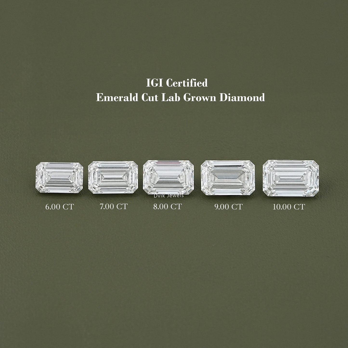 Emerald Cut IGI Certified Lab Loose Diamond 6.00 To 10.00 CT
