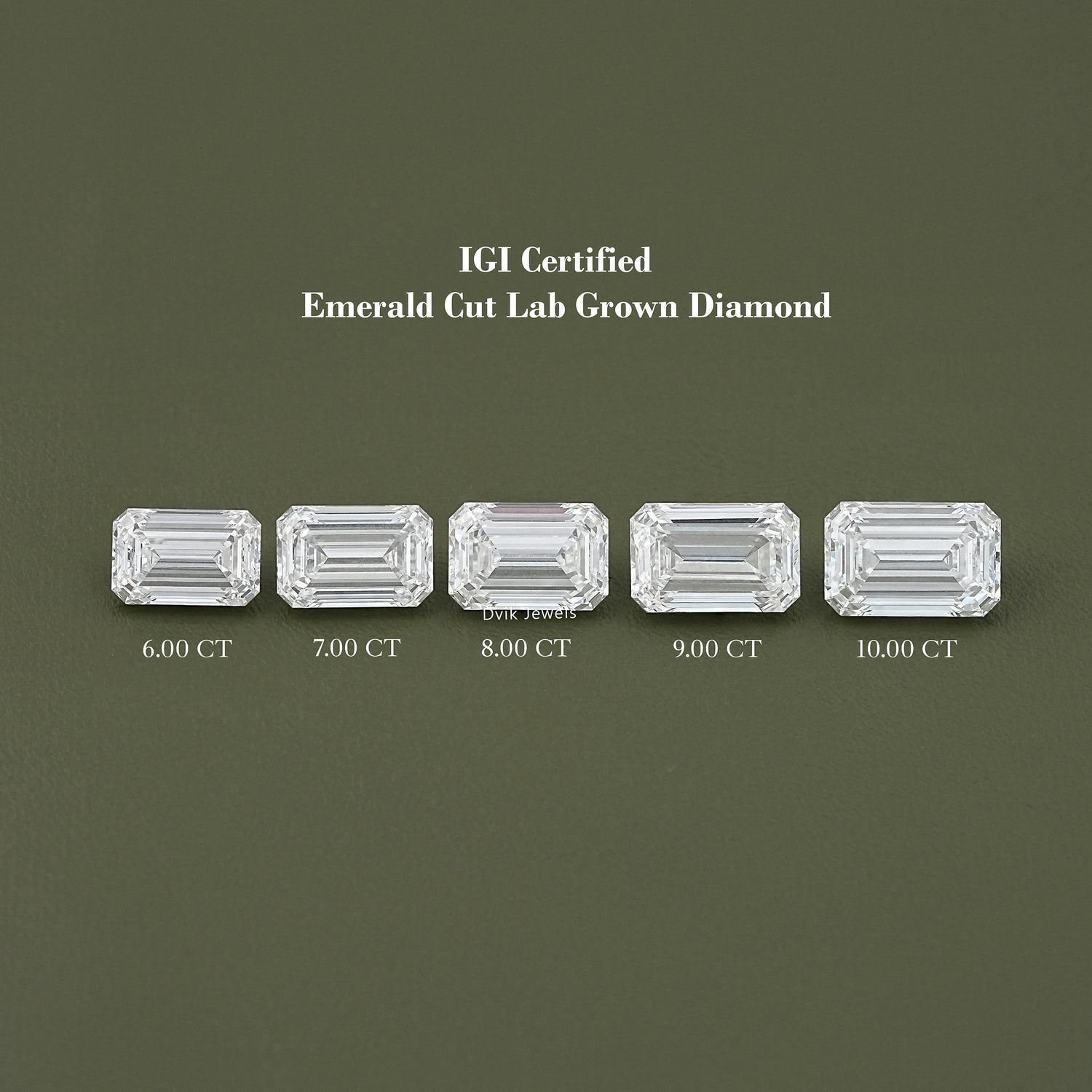 Emerald Cut IGI Certified Lab Loose Diamond 6.00 To 10.00 CT Loose Diamond