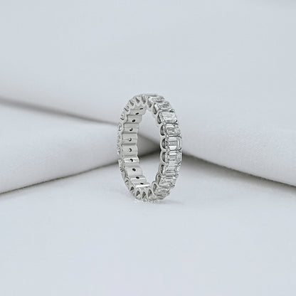 Emerald Cut Diamond Eternity Wedding Band