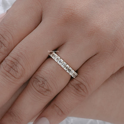 Emerald Lab Grown Diamond Wedding Band