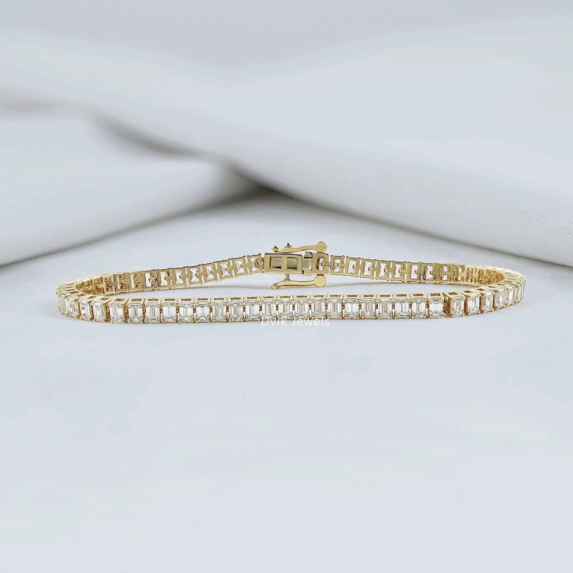 Lab Diamond Emerald Cut Tennis Bracelet Bracelet