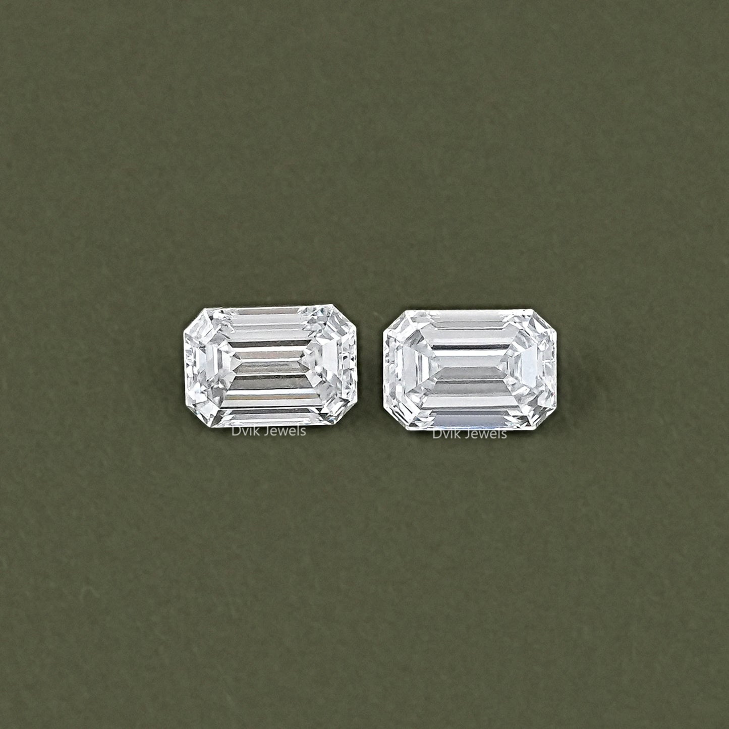 Emerald Cut Lab Diamond Matching Pair