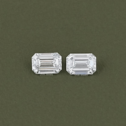 Emerald Cut Lab Diamond Matching Pair