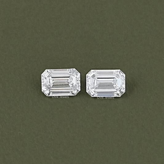 Emerald Cut Lab Diamond Matching Pair