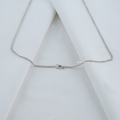 Pear and Emerald Cut Lab Diamond Dual Stone Pendant Pendant