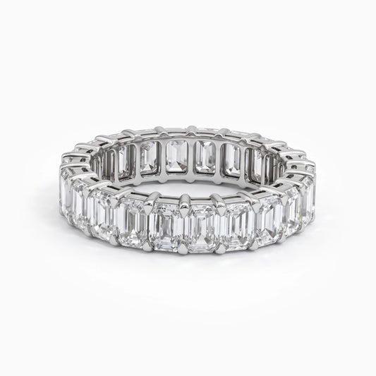 Emerald Cut Lab Grown Diamond Eternity Band Band