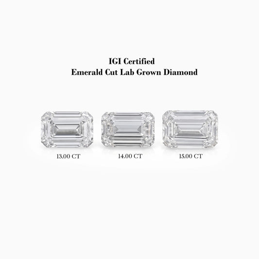 Emerald Cut Lab Grown IGI Certified Loose Diamond