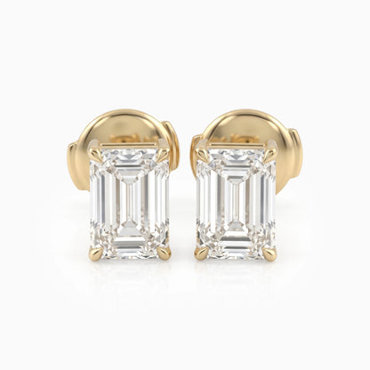 Emerald Lab Grown Diamond Stud Earring Earrings