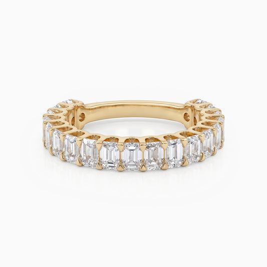 Emerald Lab Grown Diamond Wedding Band
