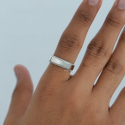 Round Cut Diamond Eternity Men's Band