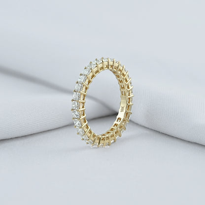 Princess Lab Diamond Eternity Wedding Band