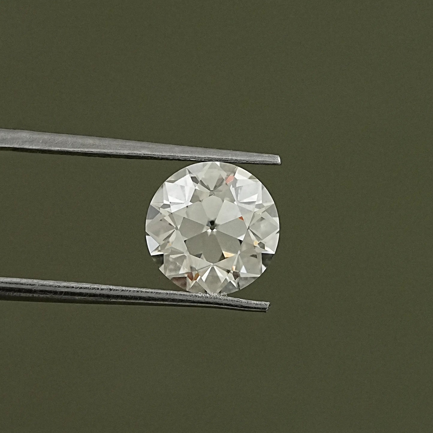 Flower Pattern Old European Round Cut Loose Diamond