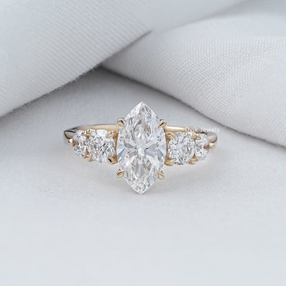 Marquise Cut Lab Diamond Five Stone Ring