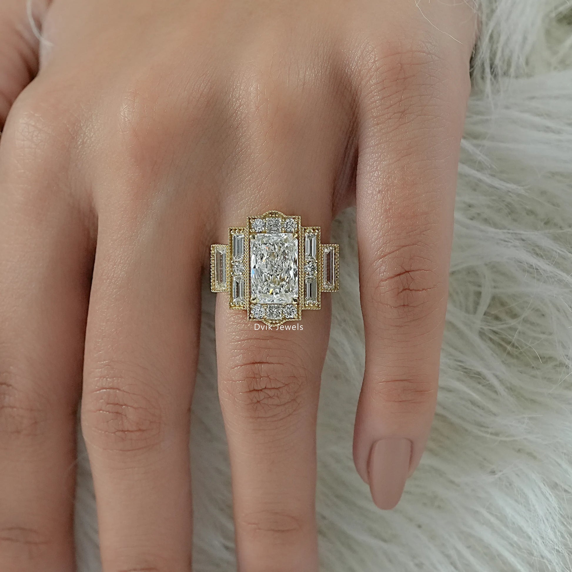 5 stone engagement rings featuring brilliant round lab grown diamonds