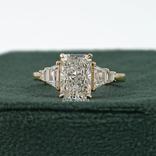 Five Stone Radiant Cut Lab Diamond Ring