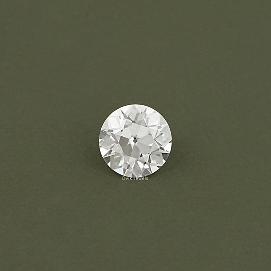 Flower Pattern Old European Round Cut Loose Diamond