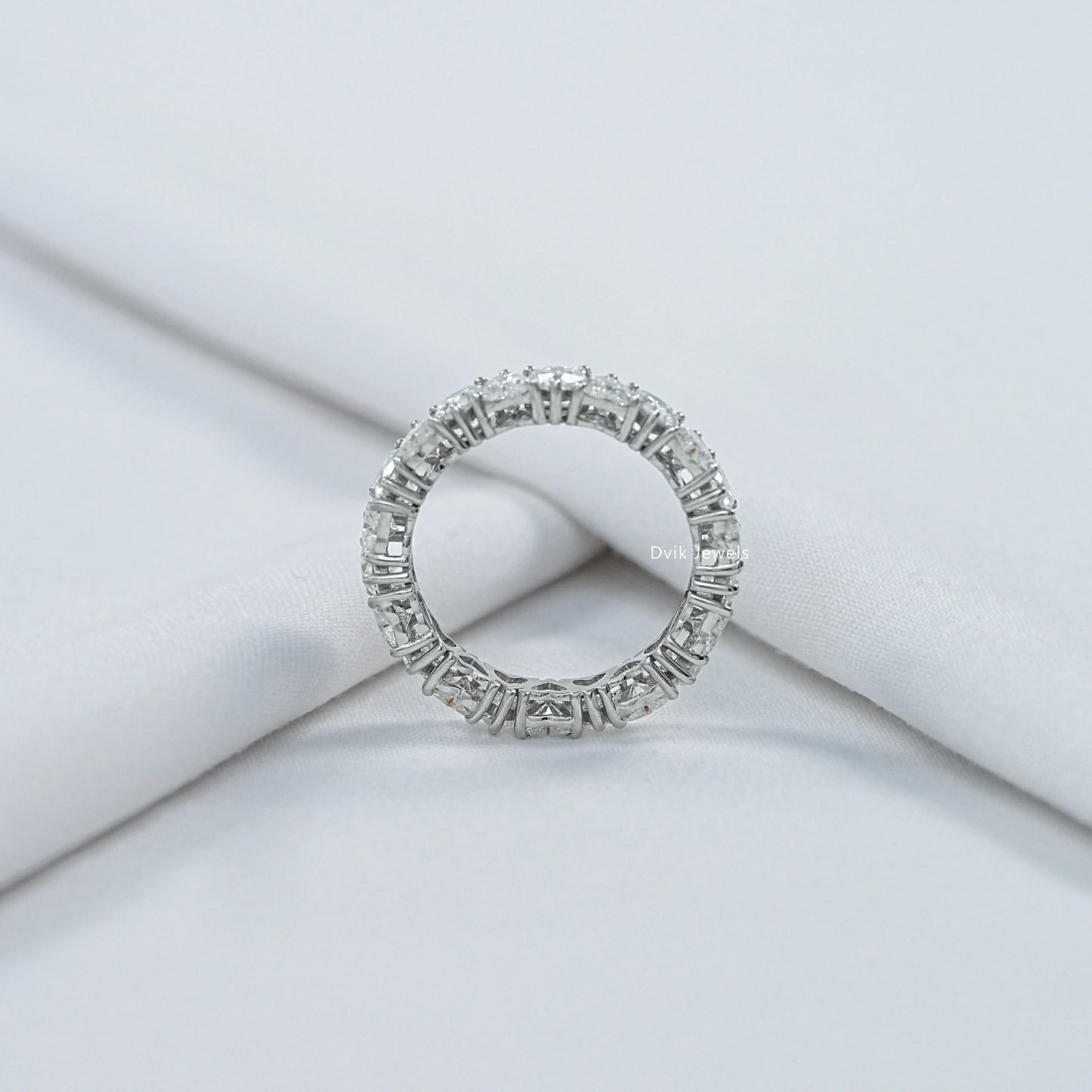 Heart Cut Lab Diamond Full Eternity Band