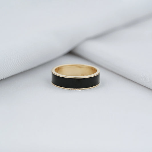 Black Enamel Men's Band