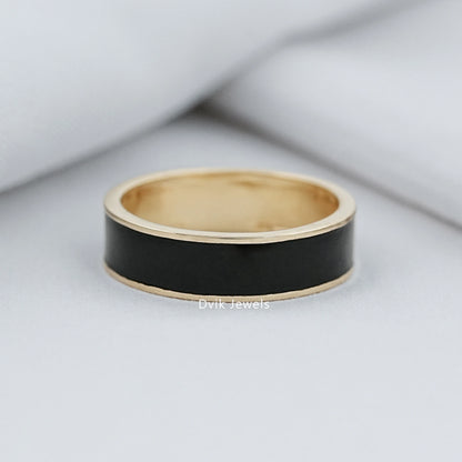 Black Enamel Men's Band