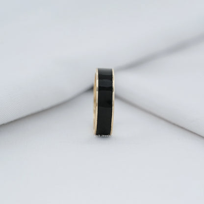Black Enamel Men's Band