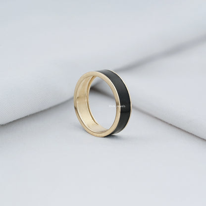 Black Enamel Men's Band