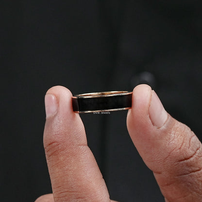 Black Enamel Men's Band