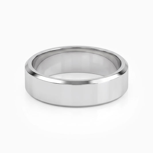 Solid Gold Hidden Birthstone Plain Men's Band Band