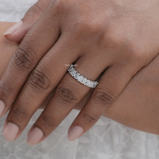 Radiant Cut Lab Diamond Wedding Band