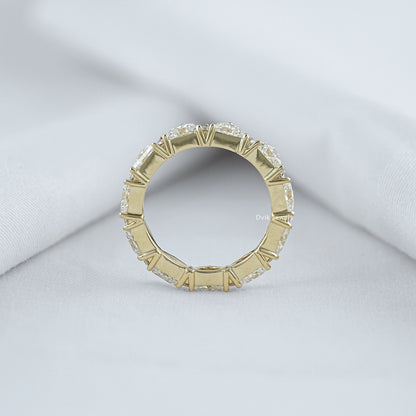 Half Moon & Round Cut Lab Diamond Eternity Band