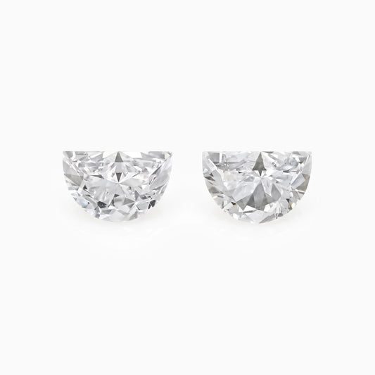Half Moon Cut Lab Grown Loose Diamond Matching Pair Matching Pair