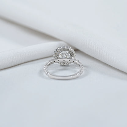 Round Cut Lab Grown Diamond Halo Ring