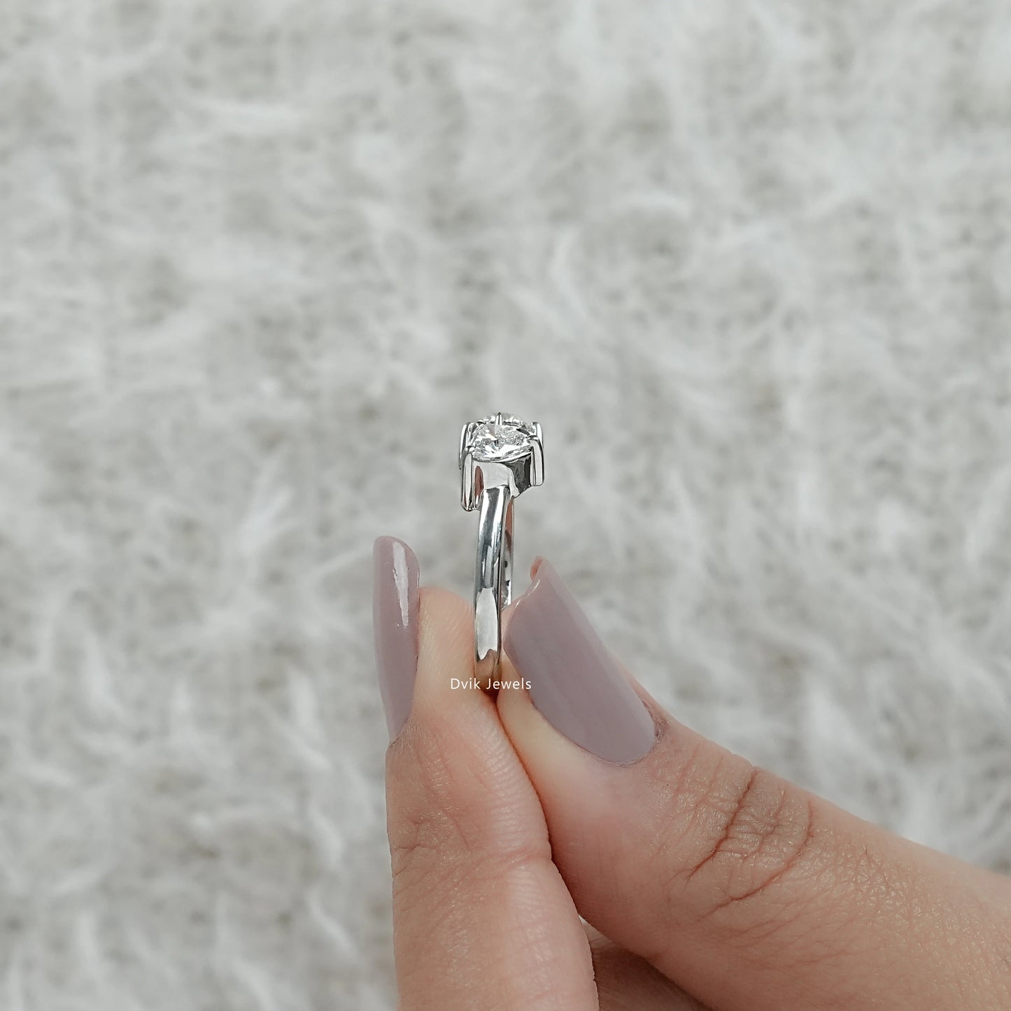 Heart and Round Cut Lab Diamond Toi Moi Engagement Ring