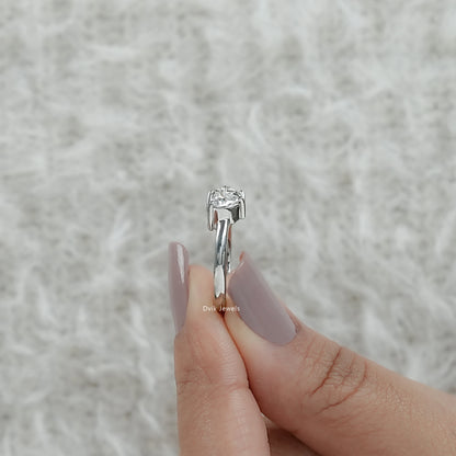 Heart and Round Cut Lab Diamond Toi Moi Engagement Ring