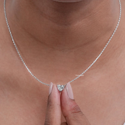 Heart Lab Grown Diamond Solitaire Pendant