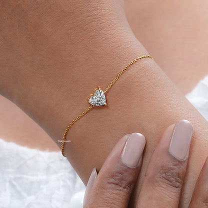 Heart Cut Lab Grown Diamond Bracelet