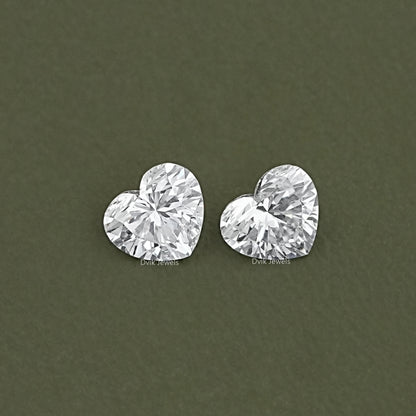Heart Cut Lab Grown Diamond Matching Pair