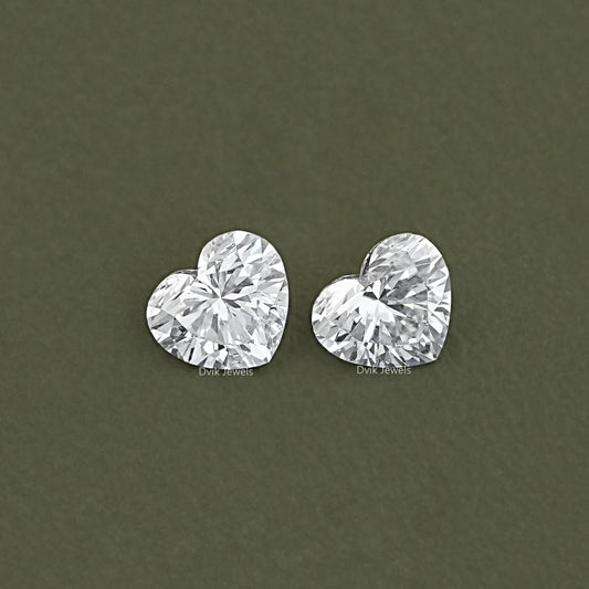 Heart Cut Lab Grown Diamond Matching Pair