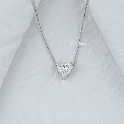 Heart Lab Grown Diamond Solitaire Pendant Pendant