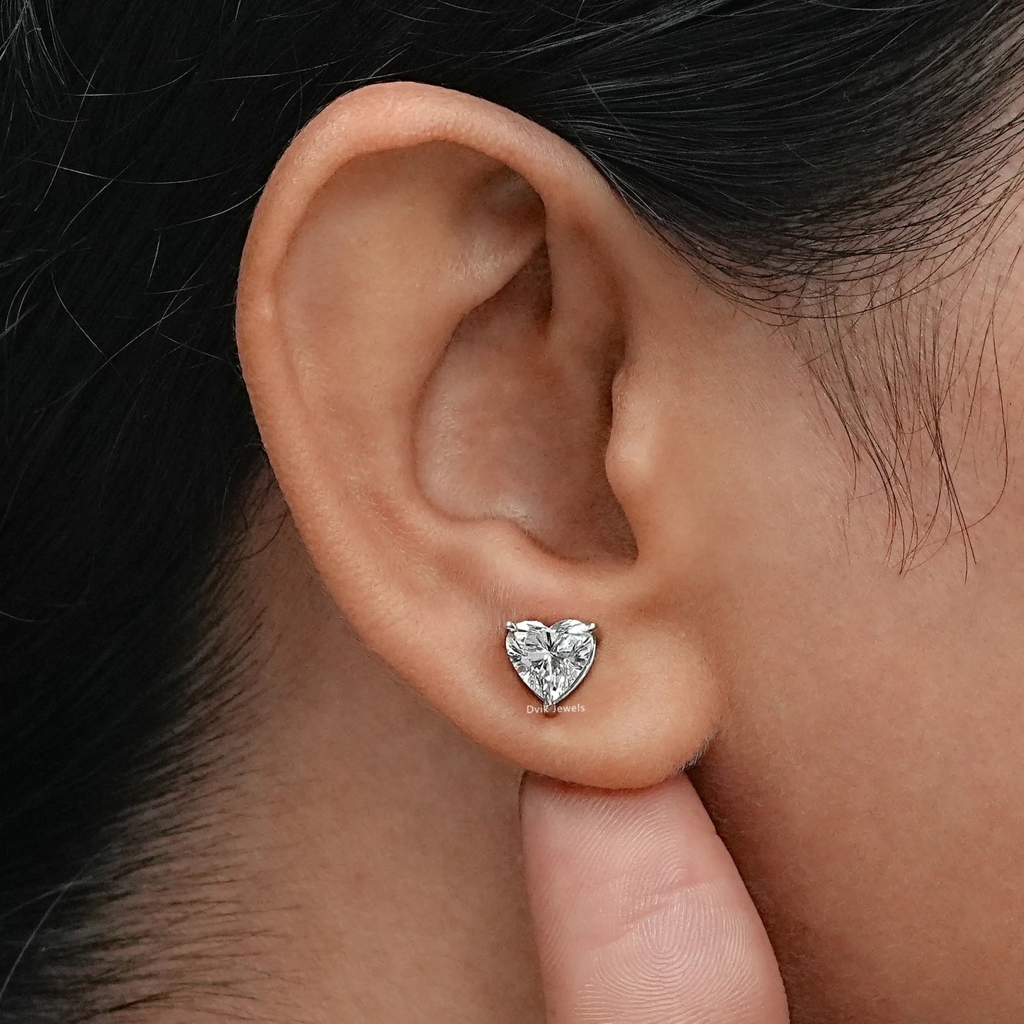 Heart Lab Grown Diamond Stud Earring