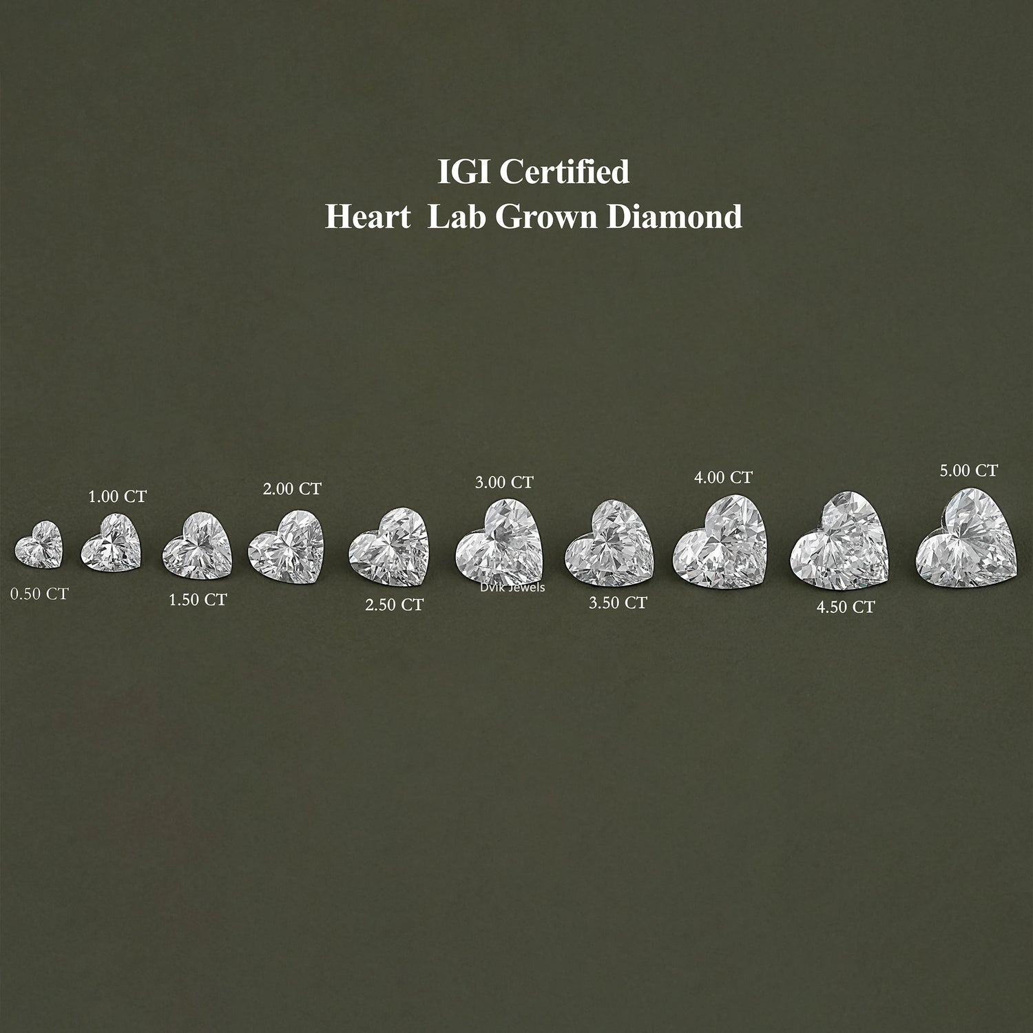 IGI Certified Loose Heart Lab Grown Diamond Loose Diamond