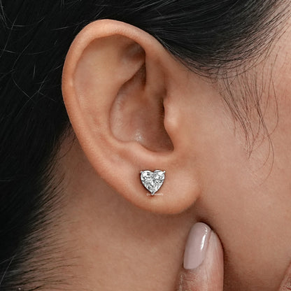 Heart Lab Grown Diamond Stud Earring